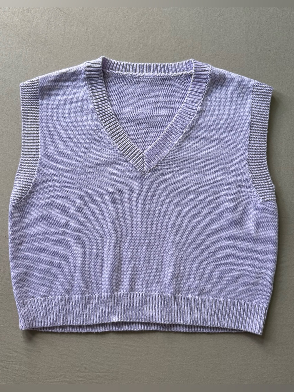 Shein Cropped Cotton Knit Sweater Vest